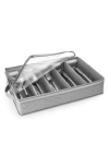 Sorbus Fabric Flatware Storage Chest In Silver