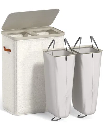 Sorbus Fabric Laundry Hamper In Neutral