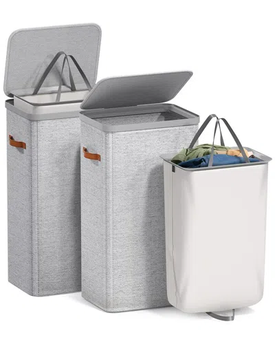 Sorbus Fabric Laundry Hamper In Gray