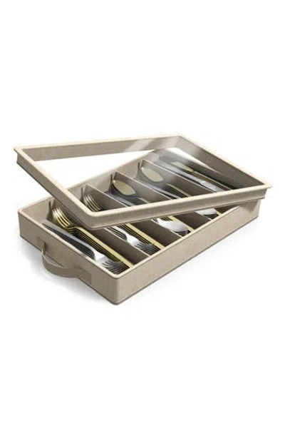 Sorbus Flatware Storage Chest In Gold
