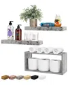 Sorbus Floating Shelf Set In Gray