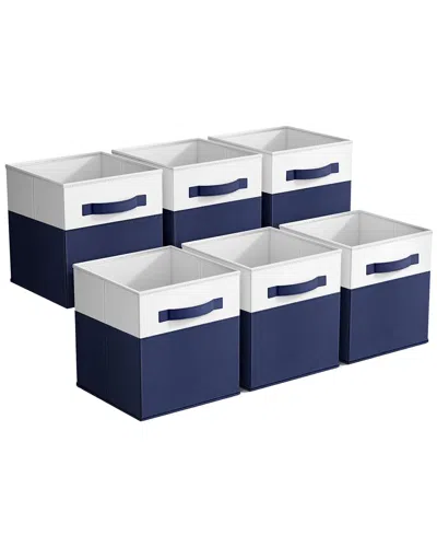 Sorbus Foldable Storage Cube Bins In Blue