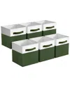 Sorbus Foldable Storage Cube Bins In Green