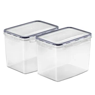 Sorbus Food Storage Containers - Pack Of 2 With Air Tight, Four-way Snap Lids In Clear
