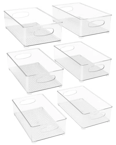 Sorbus Fridge 6pc Medium Bins In Nocolor