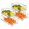 Sorbus Fridge Drawers - Clear Stackable Pull Out Organizer Bins - Food Storage Containers For Kitchen, Refr In Transparent