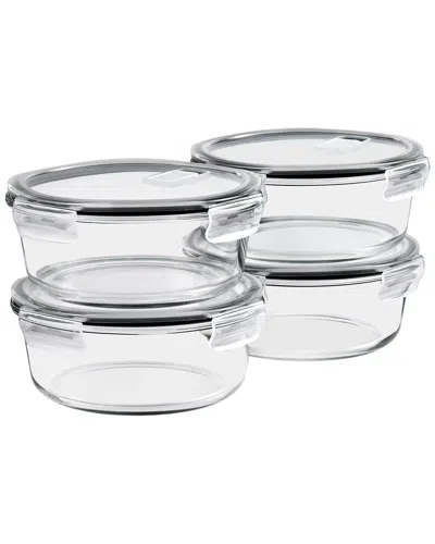 Sorbus Glass Food Storage Containers With Lids - Set Of 4 In Multi
