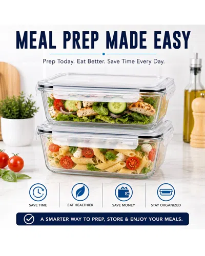 Sorbus Glass Meal Prep Containers - Set Of 2 In Multi