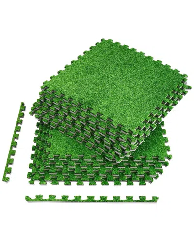 Sorbus Grass Interlocking Tiles In Green