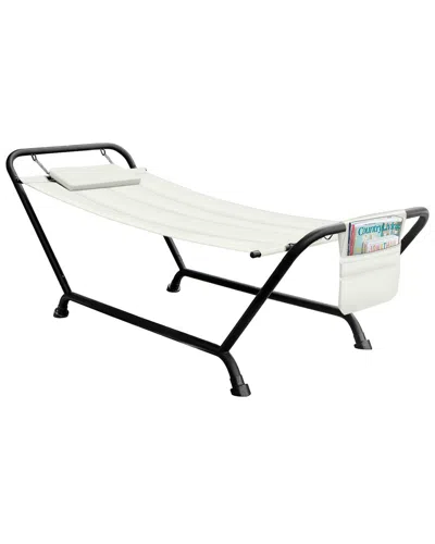 Sorbus Hammock Bed With Stand In White