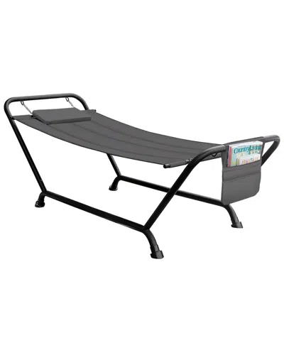 Sorbus Hammock Bed With Stand In Gray