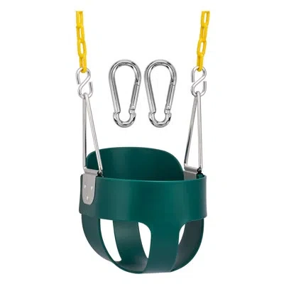 Sorbus Heavy Duty Swing Seat, Green, 68inch Rust-resistant Chain - Playground Swing Set Accessories Replace In Green;yellow