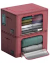 Sorbus Jumbo Storage Bins With Metal Frame In Pink