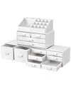 Sorbus Large 12 Drawers Makeup Organizer In White