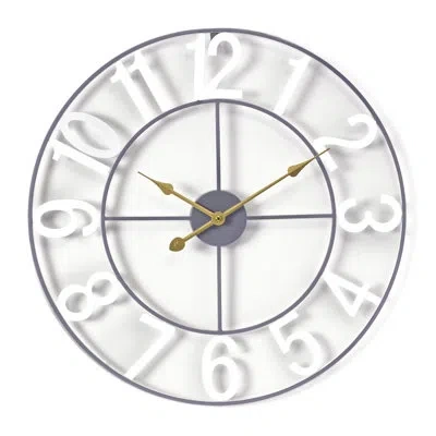 Sorbus Large 16" Numeral Analog Decorative Wall Clock In White
