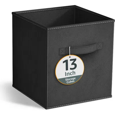 Sorbus Large Collapsible Storage Cube In Black