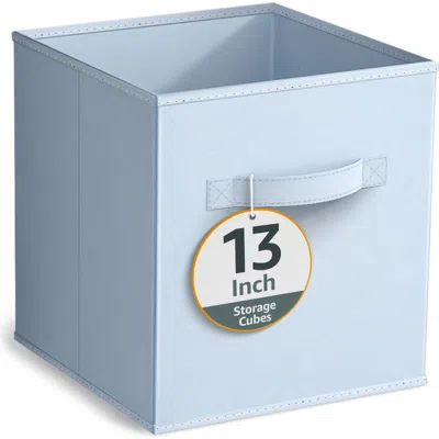 Sorbus Large Collapsible Storage Cube In Pastel Blue