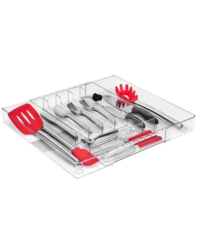 Sorbus Large Expandable Silverware Organizer In Metallic
