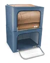 Sorbus Large Foldable Storage Box Organizer In Blue