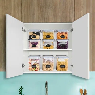 Sorbus Large Food Storage Containers - Pack Of 6 With Air Tight, Four-way Snap Lids In Clear