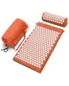 Sorbus Large Sivan Acupressure Mat And Pillow Set In Orange