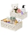 Sorbus Macrame Boho Decor Baskets - 2 Lined Decora