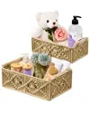 Sorbus Macrame Boho Decor Baskets - 2 Lined Decora