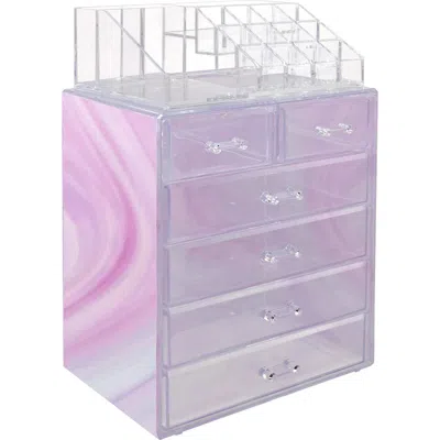 Sorbus Makeup And Jewelry Storage Case Display Set In Tie Dye
