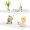 Sorbus Maple Floating Rectangle Wall Shelf In White