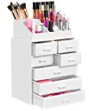 Sorbus Medium 7 Drawer Makeup Organizer Case In White