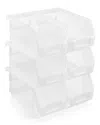 Sorbus Medium Stackable Garage Storage Bin - Set Of 6 In Multi