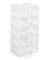 Sorbus Medium Stackable Garage Storage Bins - Set Of 10 In Multi