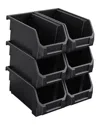 Sorbus Medium Stackable Garage Storage Bins - Set Of 6 In Multi