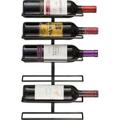 Sorbus Metal Wall Wine Rack In Black