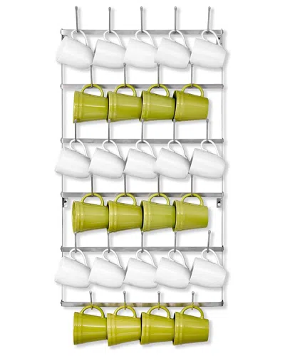 Sorbus Mug Rack For Wall - Large 6-tier Metal Mug Organizer In Metallic