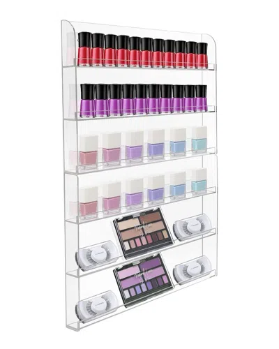 Sorbus Nail Polish Wall Display Holder In Transparent