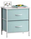 Sorbus Nightstand With 2 Drawers In Blue
