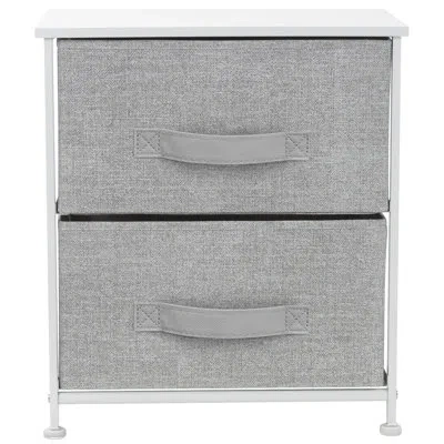 Sorbus Nightstand With 2 Drawers In White