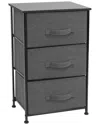 Sorbus Home Nightstand Dresser With 3 Faux Wood Drawers In Black