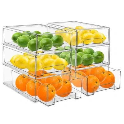 Sorbus Orbus Fridge Drawers - Clear Stackable Pull Out Refrigerator Organizer Bins - Food Storage Container