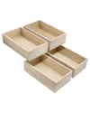 Sorbus Organizing Wood Crates (set Of 4)