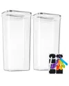 Sorbus Pack Of 2 Airtight Food Dispenser Containers In Clear