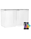 Sorbus Pack Of 2 Airtight Food Storage Containers In Clear