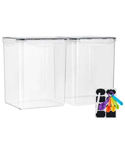 Sorbus Pack Of 2 Airtight Food Storage Containers In White