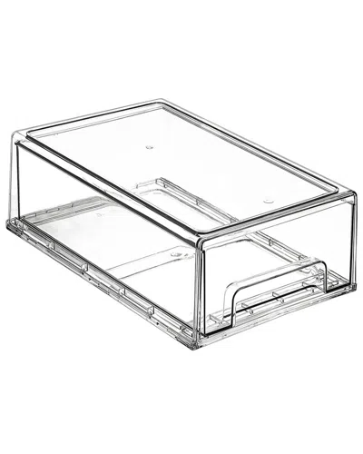 Sorbus Pack Of 2 Medium Clear Stackable Pull-out Drawers In Transparent