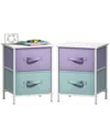 Sorbus Pack Of 2 Nightstands With 2 Drawers In Multi