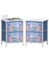 Sorbus Pack Of 2 Nightstands With 2 Drawers In Blue