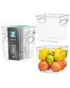 Sorbus Pack Of 2 Small Clear Plastic Storage Bins In Clear