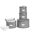 Sorbus Pack Of 4 China Storage Containers In Gray