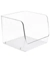SORBUS SORBUS PACK OF 4 CLEAR SQUARE OPEN STORAGE BINS